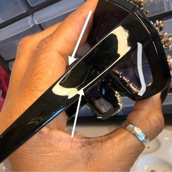 ✨ Luxury Rhinestone Floral Statement Sunglasses - Picture 5 of 5